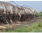 Damaged Iron cannels and cages of birds   