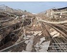 Damaged Iron cannels and cages of birds   