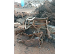 Fire Damaged Burnt waste Tyre & other material (Generator, steel wire, Conrol panel & wire)