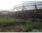 Damaged Iron cannels and cages of birds   