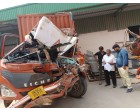 Damaged Eicher Container (HR-55AP-0779)