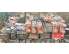 Fire damaged/Burnt Stock of Molds, Batteries, LID, Container,Separator & wooden Pallets at Rudrapur, US  Nagar, Uttarakhand 
